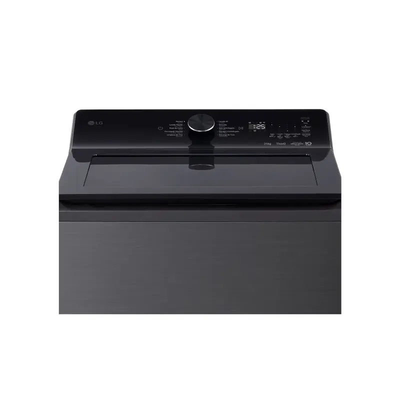 LAVADORA DE CARGA SUPERIOR LG AI DD SMART INVERTER 25 KG ACERO NEGRO WT25PBTX6